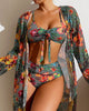 Corsica - Driedelige Bikini Set met Bloemen