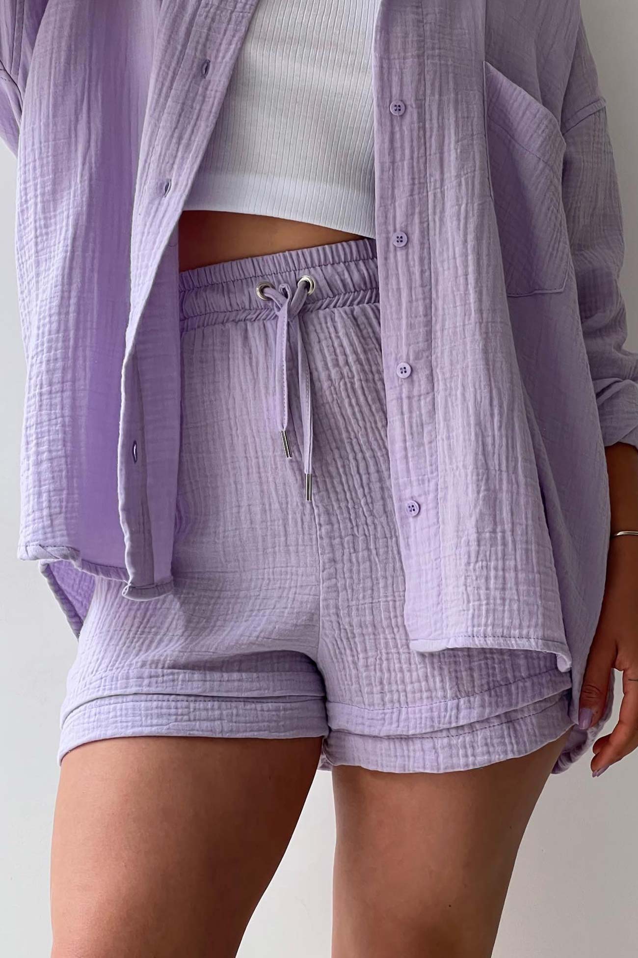 Liss | Lange mouwen Shirt Short Set