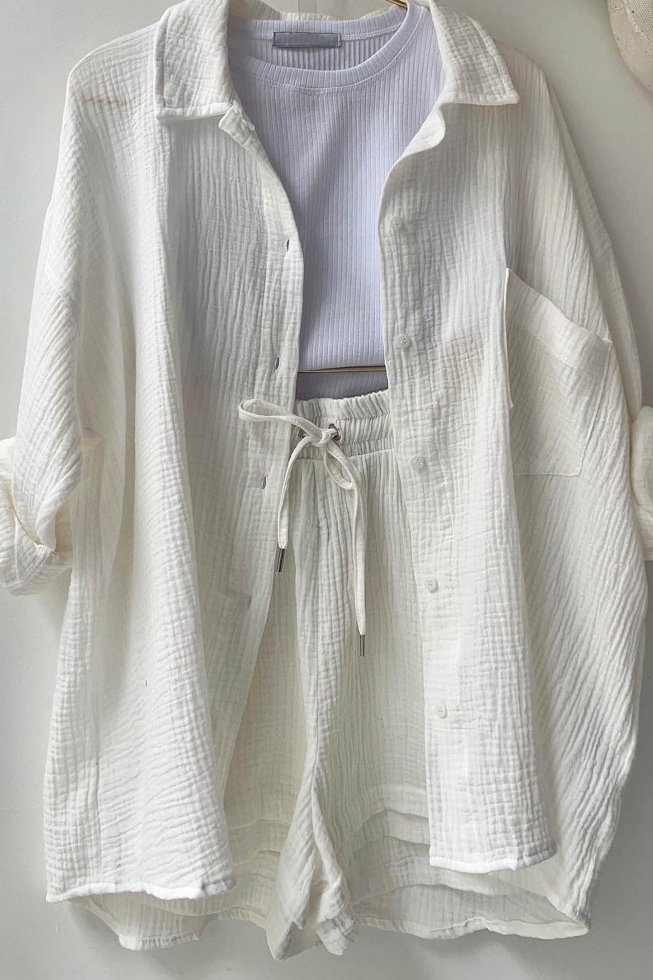 Liss | Lange mouwen Shirt Short Set